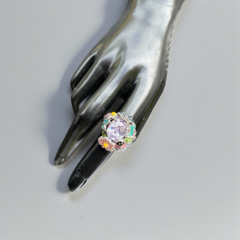 Enchanted Garden Silver-Plated Statement Ring - image 5